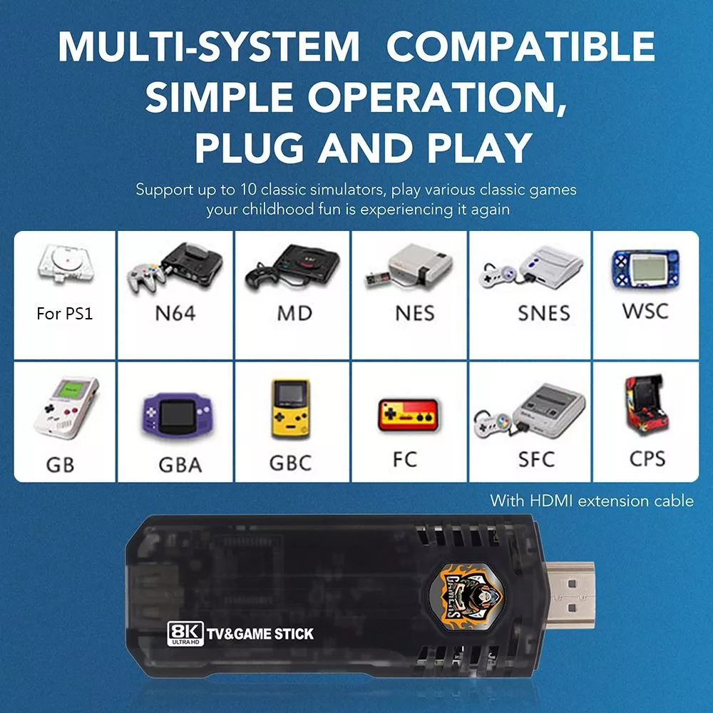 Consola De Juegos Android Tv Box Retro Game Stick 2gb Ram
