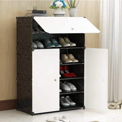 Zapatero Organizador Gabinete Moderno 18 Pares Con Puertas