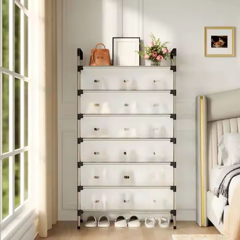 Organizador Zapatos 7 Niveles Antipolvo Fácil de Armar Hogar