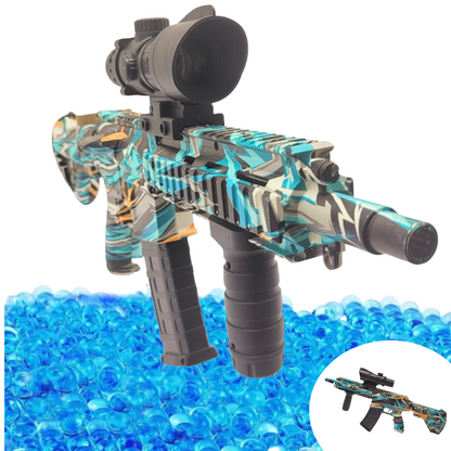 Pistola De Orbeez Tiro A Tiro Ráfaga Mira Y Silenciador M416